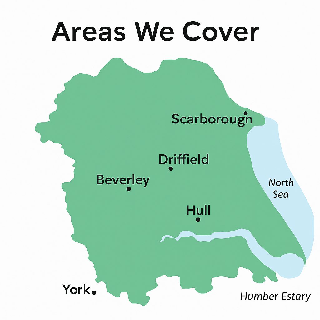 Areas We Cover at R & J PA Hire