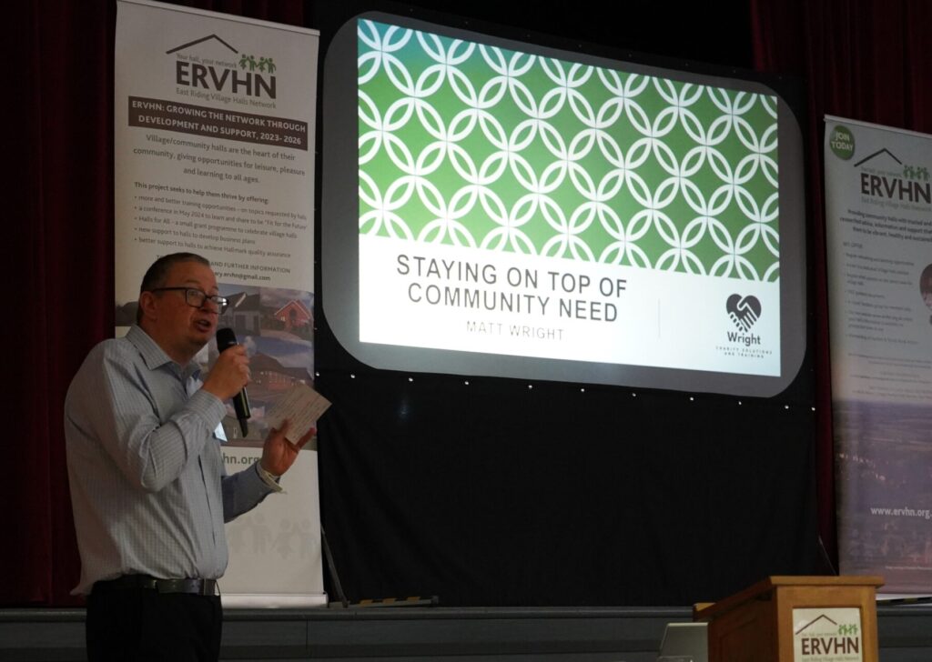 Conference-radio-microphones-setup-at-Holme-on-Spalding-Moor-Village-Hall Big Screen