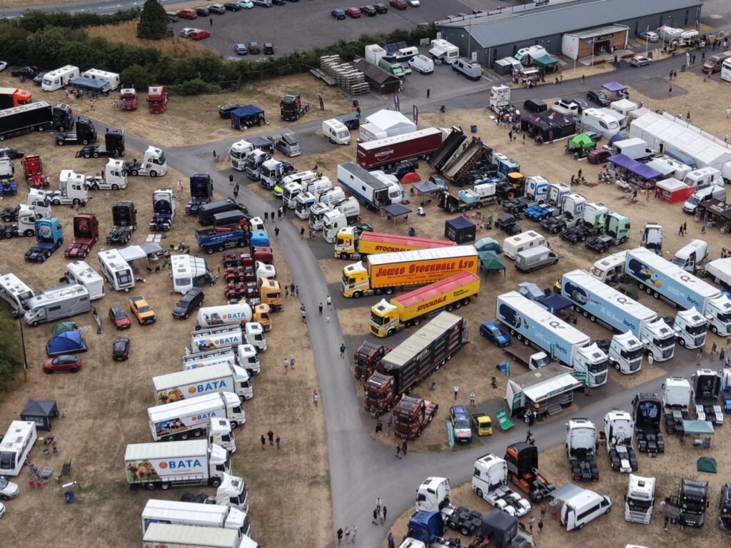 Aerial view of Truckit Show 2026 at Driffield Showground
