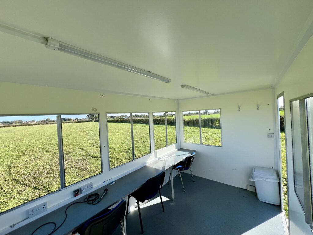 Interior of the R & J PA Hire commentary unit